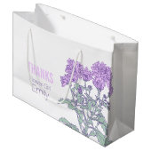 菊花結婚女パープルバッグ ラージペーパーバッグ (正面アングル)