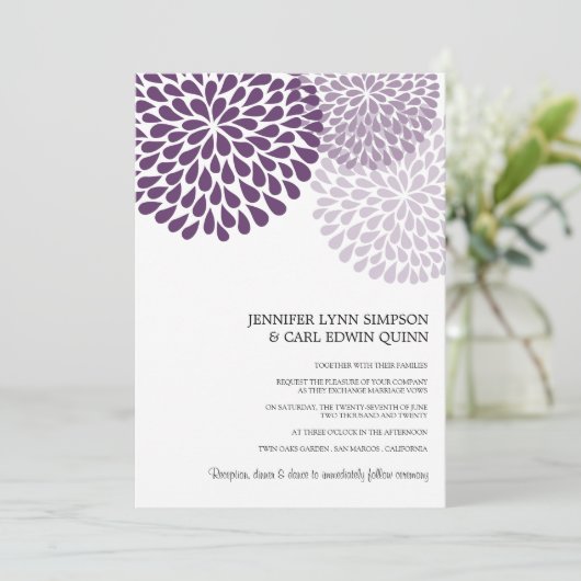 菊花花（紫） 招待状 (スタンド正面)