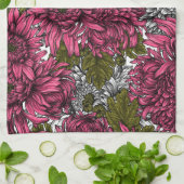 菊花 キッチンタオル (折り畳み)