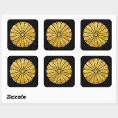 菊菊菊フェイク紋金ゴールド スクエアシール (シート)