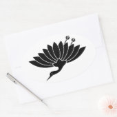 菊鶴 楕円形シール (封筒)