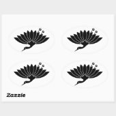 菊鶴 楕円形シール (シート)