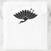 菊鶴 楕円形シール (バッグ)