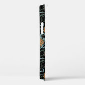 菊黒背景、フローラヴィンテージ。 Case-Mate iPhoneケース (裏面 / 右)