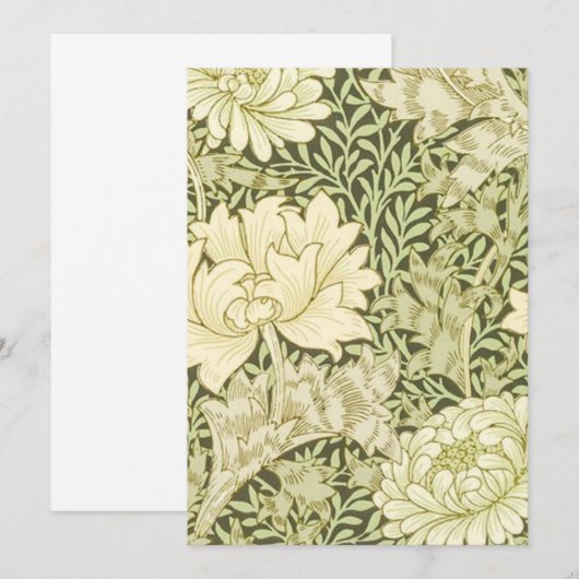 菊 ウィリアム・モリス 招待状 (正面/裏面)