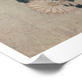 菊(カラースウッドブロック) ポスター (角)