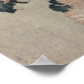 菊（カラースウッドブロック） ポスター (角)