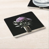 菊 スクエアペーパーコースター (アングル)