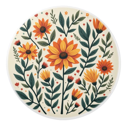 菊 セラミックノブ (正面)