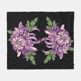 菊 フリースブランケット