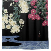 菊，ランニングフローラ シャワーカーテン (正面)
