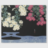 菊，ランニングフローラ ラッピングペーパー (フラット)