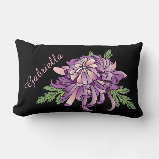 菊 ランバークッション (正面)