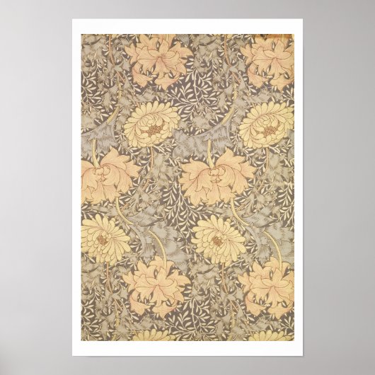 「菊」壁紙デザイン, 1876 ポスター (正面)