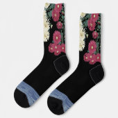 菊、流水、日本の花 ソックス (左)