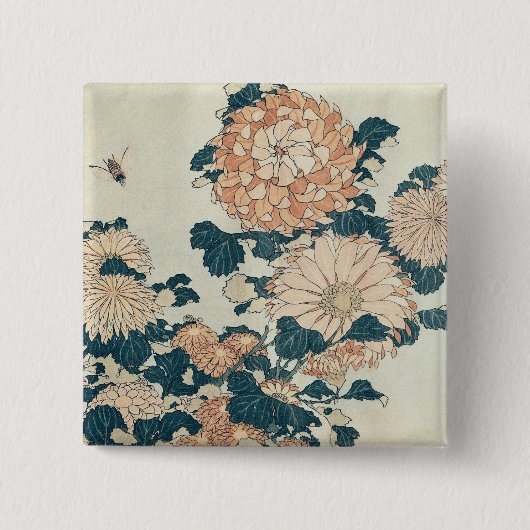 菊 缶バッジ (正面)