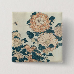 菊 缶バッジ