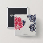 菊 缶バッジ (正面&裏面)