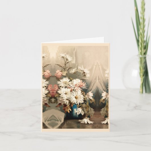 菊、記念日 カード (正面)