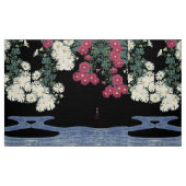 菊、走水、禅日本のフローラ ファブリック (ファットクウォーター)