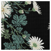 菊、走水、禅日本のフローラ ファブリック (クローズアップ)