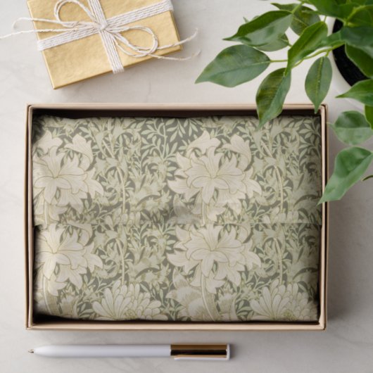 菊byウィリアム・モリス,ヴィンテージ・アート 薄葉紙 (ギフト)