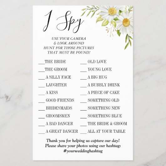 菊Iスパイウェディングレセプションゲームカード チラシ (正面)