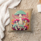 菌カラフルイラストレーション枕 クッション (ブランケット)