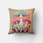 菌カラフルイラストレーション枕 クッション (裏面)
