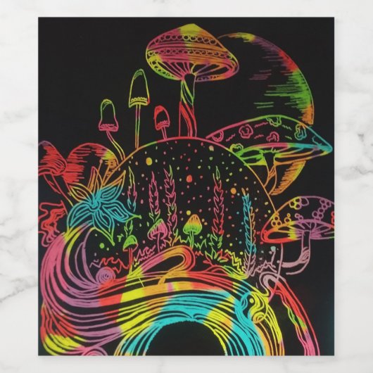 菌根菌 ワインラベル (シングルラベル)