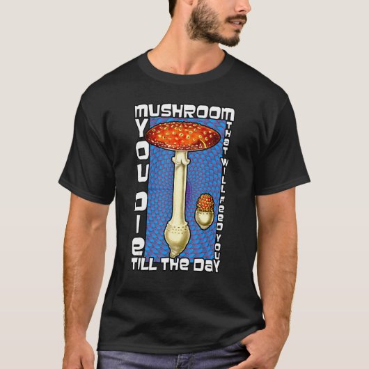 菌糸サイケデリック菌解剖学 Tシャツ (正面)