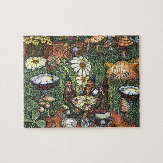 菌輪のパズルの端 ジグソーパズル (横)