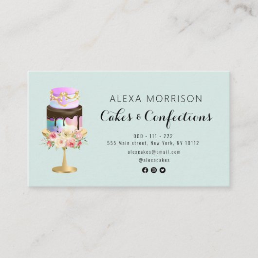 菓エレガント子フローラ 名刺 (正面)