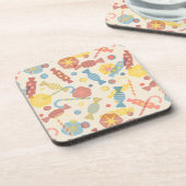 菓子およびキャンデーパターン コースター (左側)