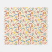 菓子およびキャンデーパターン フリースブランケット (正面(横))