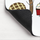 菓子のパン焼皿のdulceのchurroドーナツケーキのカップケーキ マウスパッド (コーナー)