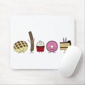 菓子のパン焼皿のdulceのchurroドーナツケーキのカップケーキ マウスパッド (マウス)