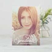 菓子の卒業生%PIPE%の卒業のパーティの招待状 招待状 (スタンド正面)