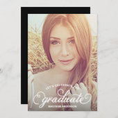 菓子の卒業生%PIPE%の卒業のパーティの招待状 招待状 (正面/裏面)