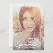 菓子の卒業生%PIPE%の卒業のパーティの招待状 招待状 (正面)