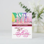 菓子の第16バースデーパーティ招待状-驚き 招待状 (スタンド正面)