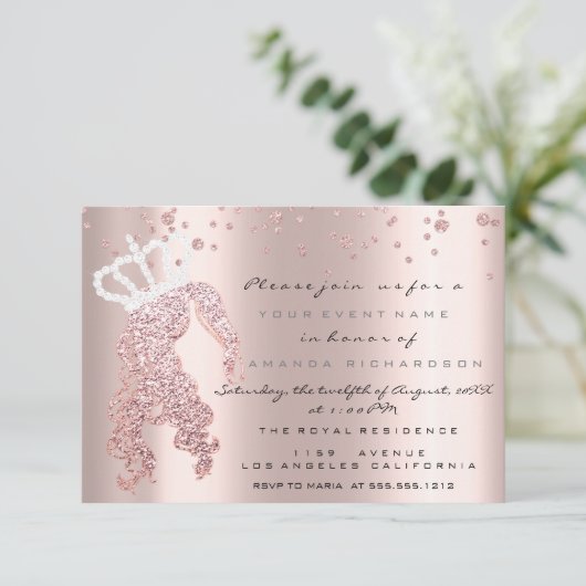 菓子の第16皇太子グリッターの紙吹雪は上がりました 招待状 (スタンド正面)