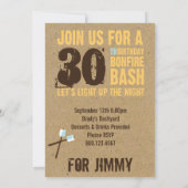 菓子の第30誕生日の篝火の招待状 招待状 (裏面)