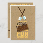 菓子の第50誕生日の篝火の招待状 招待状 (正面/裏面)