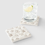 菓子の紙 ストーンコースター (横)