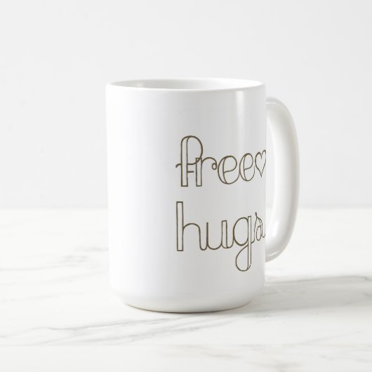 菓子の自由な抱擁ハートのマグ コーヒーマグカップ (正面右)