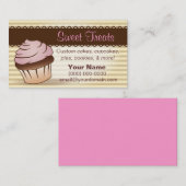 菓子はカップケーキのデザートのベーカリーの名刺を扱います 名刺 (正面/裏面)