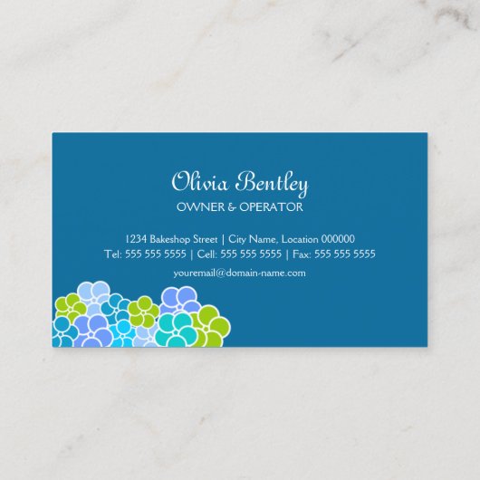 菓子はベーカリーを固めます 名刺 (裏面)