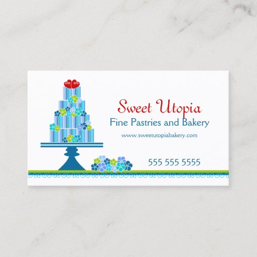菓子はベーカリーを固めます 名刺 (正面)