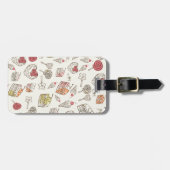 菓子はレトロパターンを扱います ラゲッジタグ (正面横)